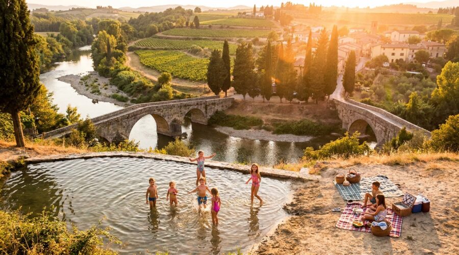 Spiagge fluviali con bambini