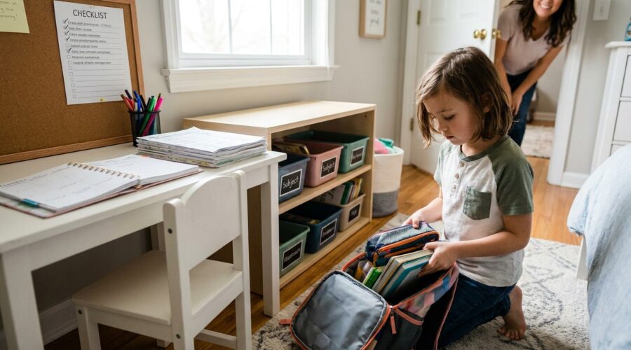 Autonomia scolastica nei bambini: come aiutarli a gestire zaino, compiti e materiale da soli
